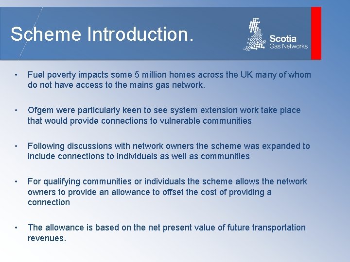 Scheme Introduction. • Fuel poverty impacts some 5 million homes across the UK many