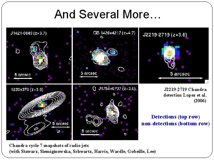And Several More… J 2219 -2719 Chandra detection Lopez et al. (2006) Detections (top