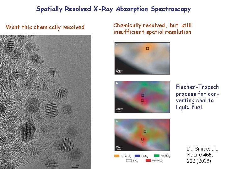 Spatially Resolved X-Ray Absorption Spectroscopy Want this chemically resolved Chemically resolved, but still insufficient