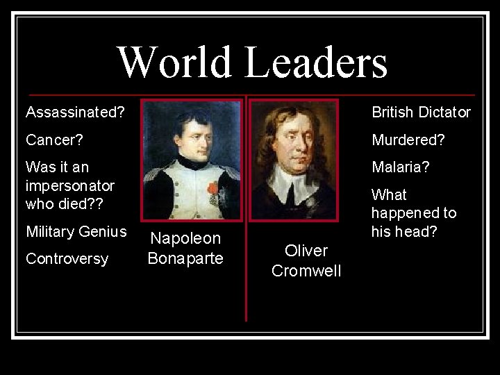 World Leaders Assassinated? British Dictator Cancer? Murdered? Was it an impersonator who died? ?