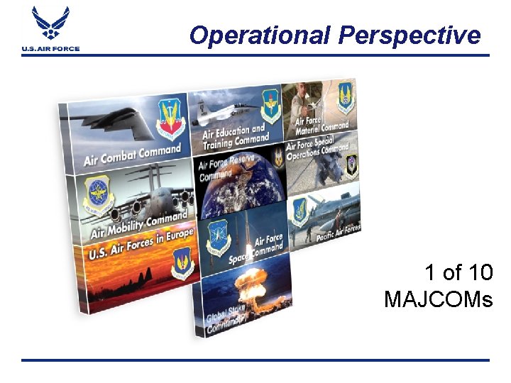 Operational Perspective 1 of 10 MAJCOMs 