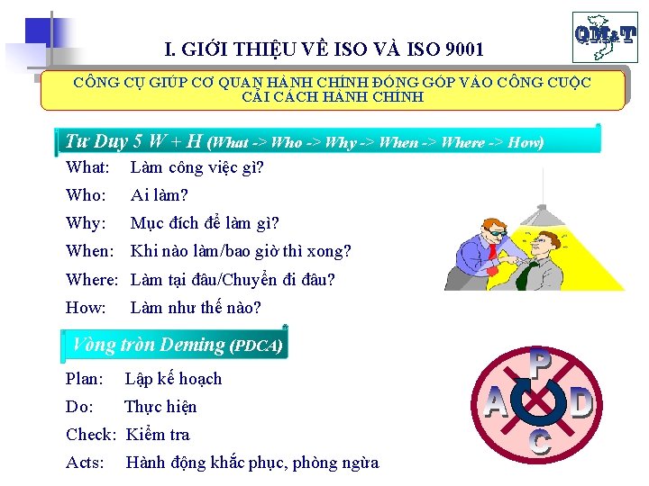 I. GIỚI THIỆU VỀ ISO VÀ ISO 9001 CÔNG CỤ GIÚP CƠ QUAN HÀNH