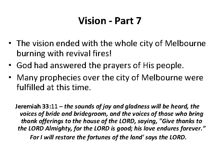 Vision - Part 7 • The vision ended with the whole city of Melbourne