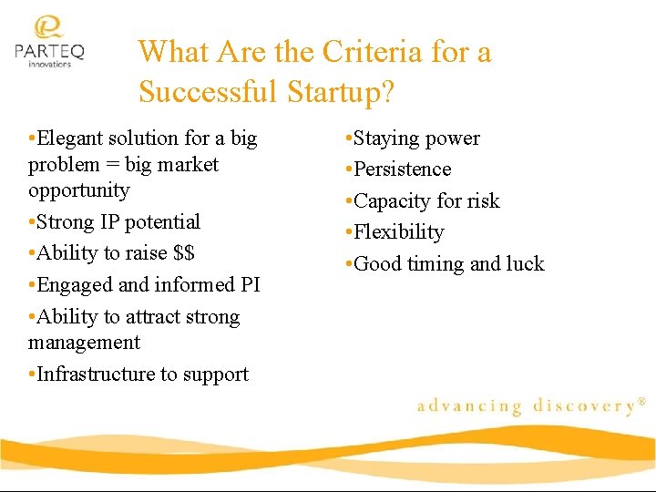 What Are the Criteria for a Successful Startup? • Elegant solution for a big