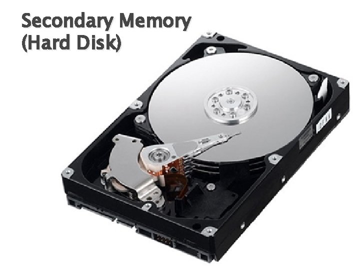 Secondary Memory (Hard Disk) 