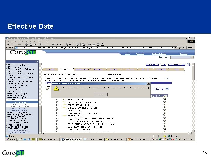 Effective Date 19 