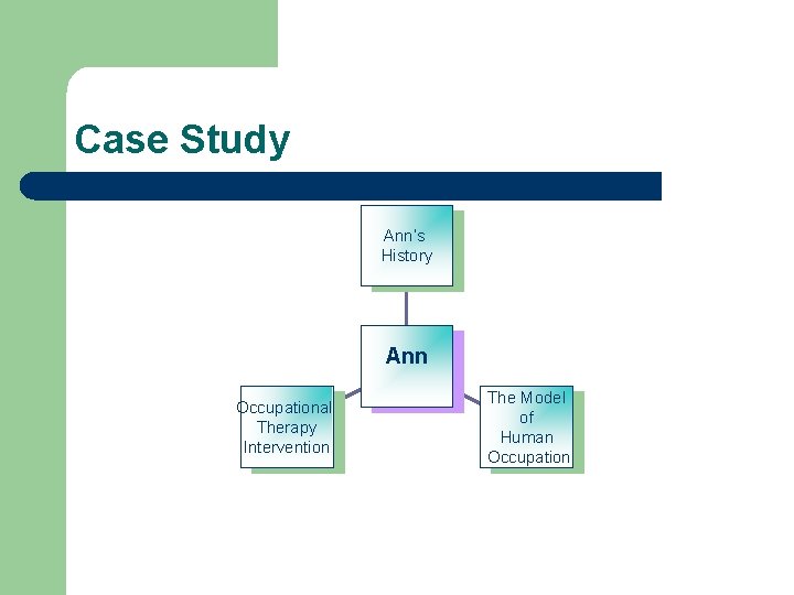 Case Study Ann’s History Ann Occupational Therapy Intervention The Model of Human Occupation 