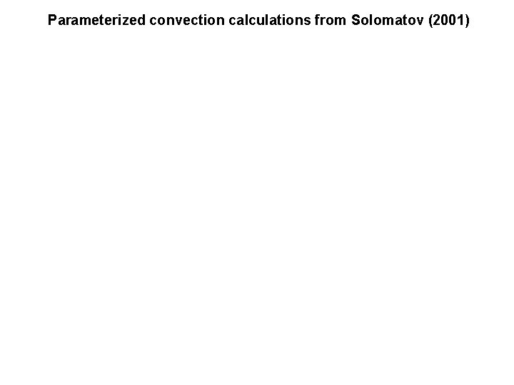 Parameterized convection calculations from Solomatov (2001) 