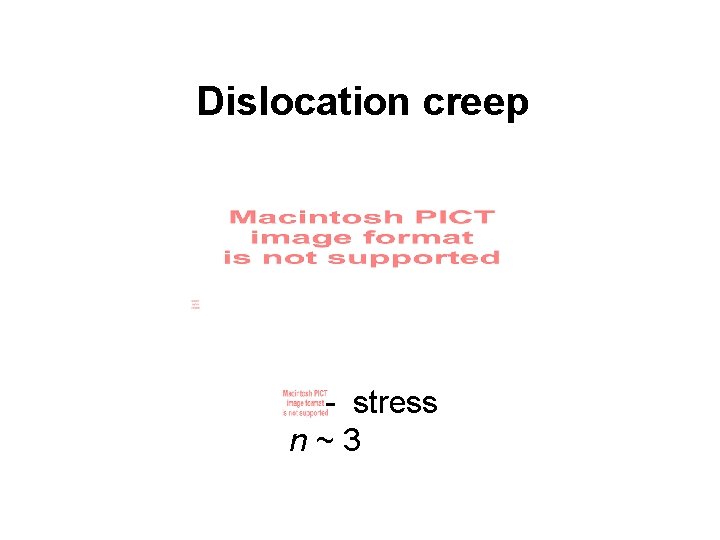 Dislocation creep - stress n~3 