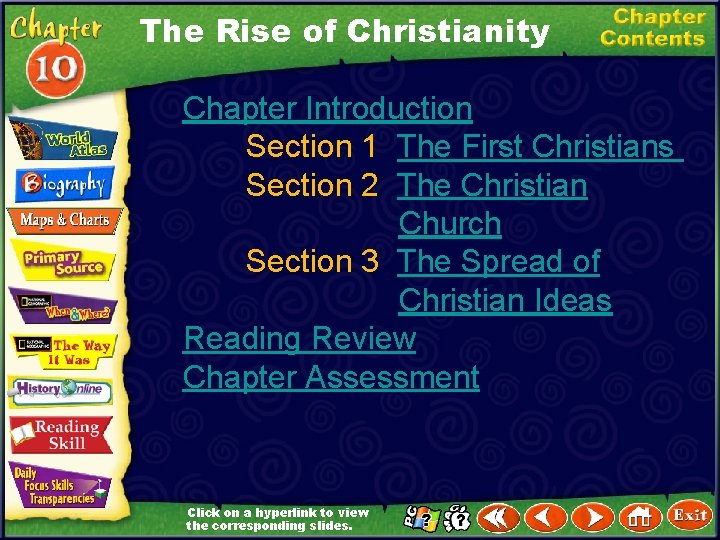 The Rise of Christianity Chapter Introduction Section 1 The First Christians Section 2 The