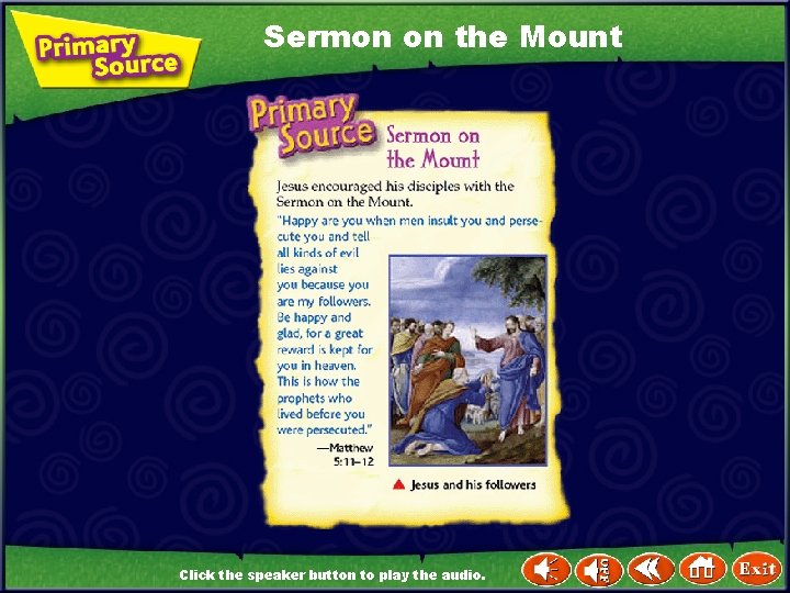 Sermon on the Mount Click the speaker button to play the audio. 