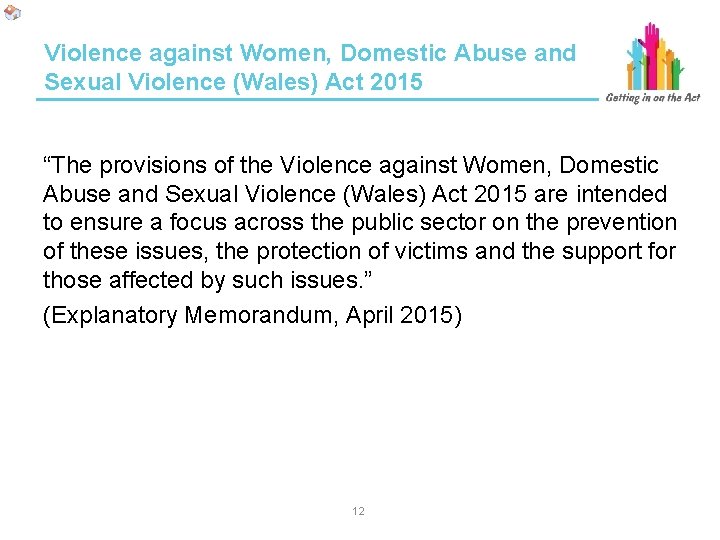 Violence against Women, Domestic Abuse and Sexual Violence (Wales) Act 2015 “The provisions of Violence against Women, Domestic Abuse and Sexual Violence (Wales) Act 2015 “The provisions of