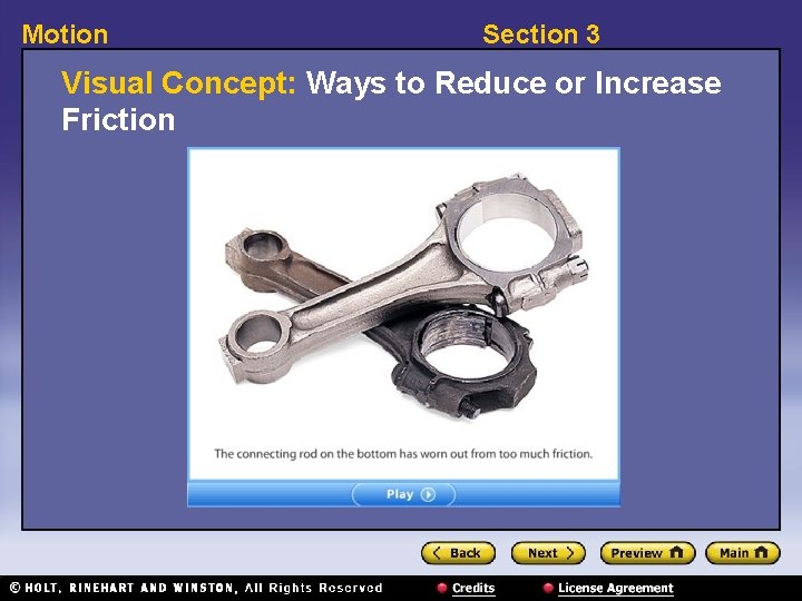 Motion Section 3 Visual Concept: Ways to Reduce or Increase Friction 