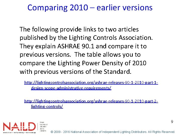 Comparing 2010 – earlier versions The following provide links to two articles published by