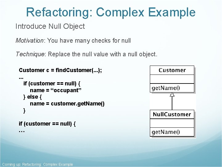 Refactoring and Code Smells Dan Fleck Spring 2009