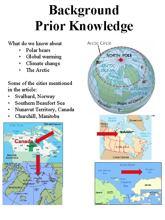 Background Prior Knowledge What do we know about • Polar bears • Global warming