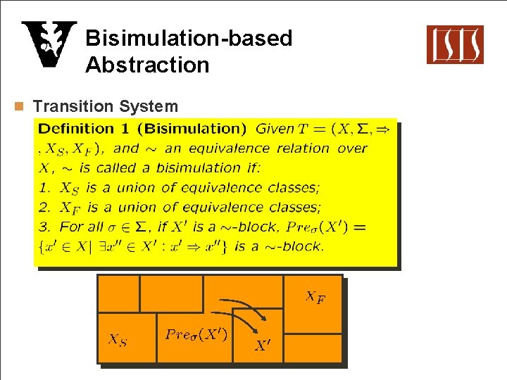 Bisimulation-based Abstraction n Transition System 