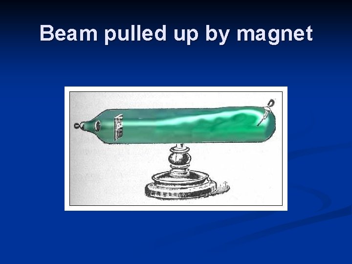 Beam pulled up by magnet 