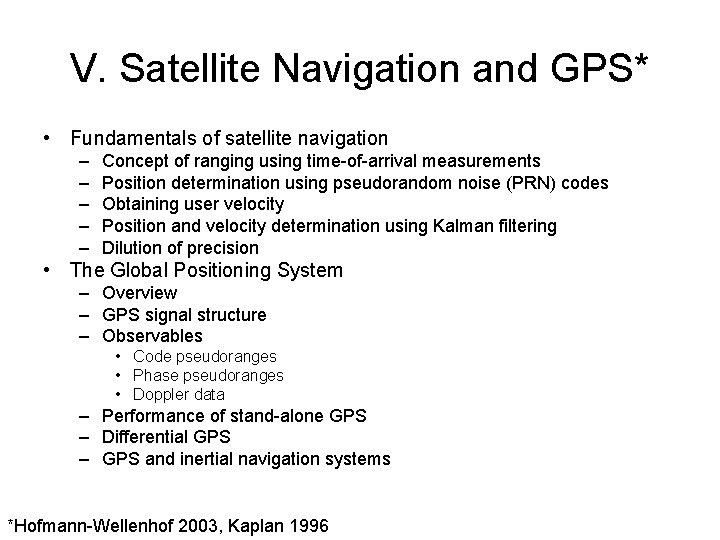 Space Navigation Course Syllabus I III IV V