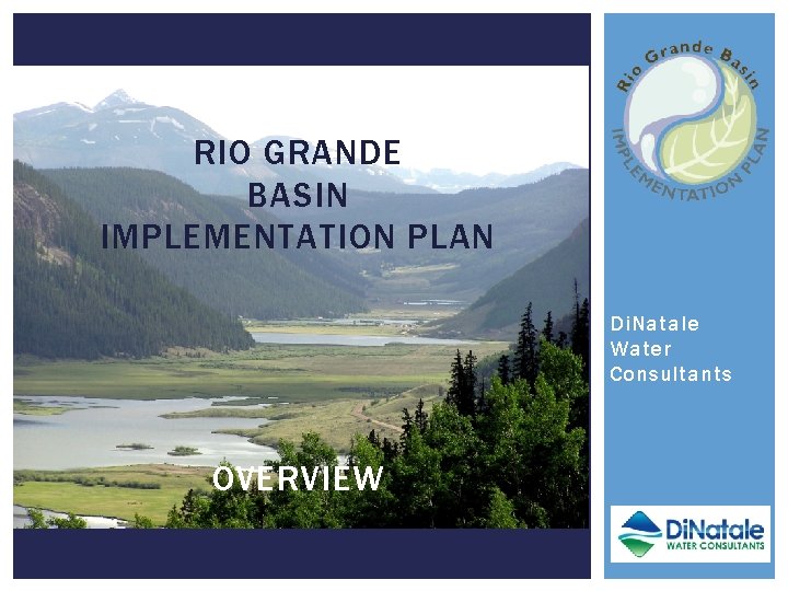 RIO GRANDE BASIN IMPLEMENTATION PLAN Di. Natale Water Consultants OVERVIEW 