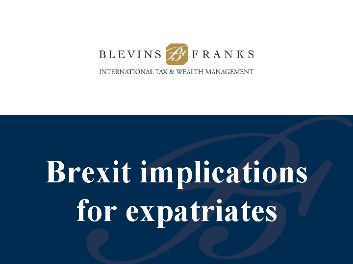Brexit implications for expatriates 