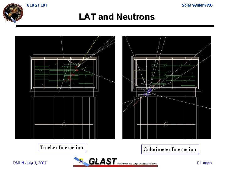GLAST LAT Solar System WG LAT and Neutrons Tracker Interaction ESRIN July 3, 2007
