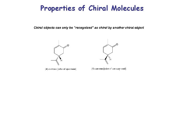 Properties of Chiral Molecules 
