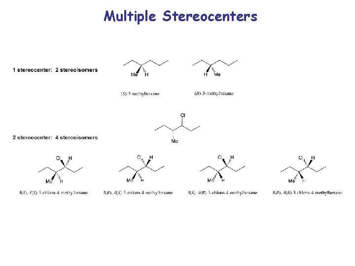 Multiple Stereocenters 