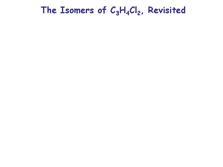The Isomers of C 3 H 4 Cl 2, Revisited 