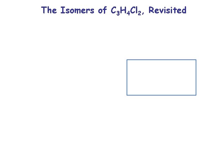 The Isomers of C 3 H 4 Cl 2, Revisited 