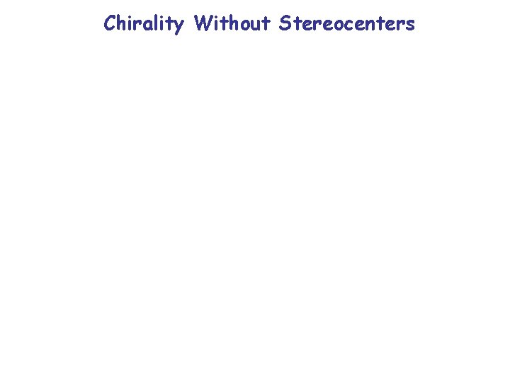Chirality Without Stereocenters 