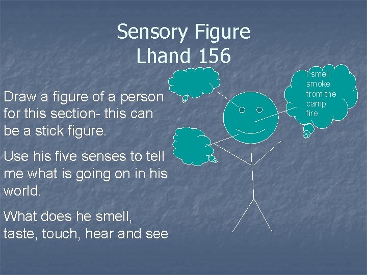 Sensory Figure Lhand 156 Draw a figure of a person for this section- this