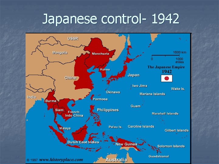 Japanese control- 1942 