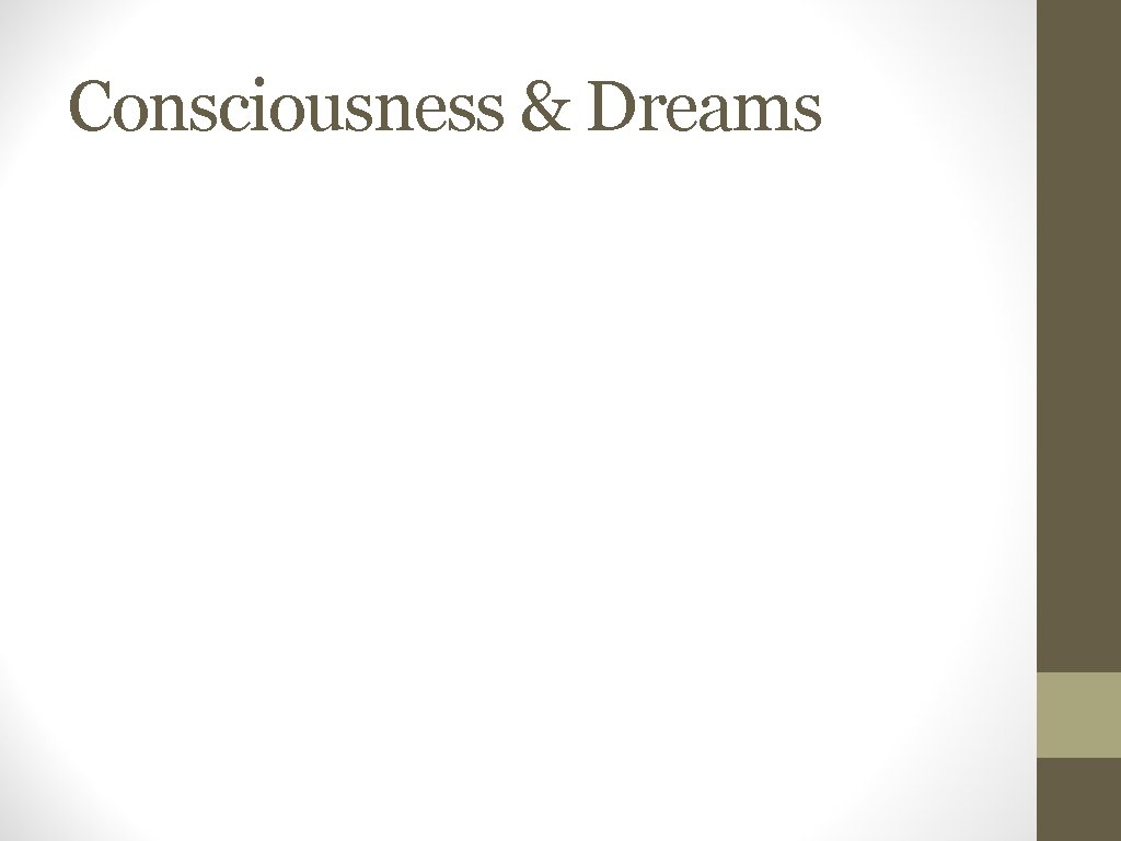 Consciousness & Dreams 
