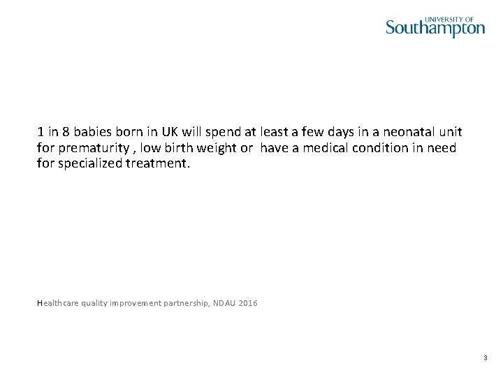 1 in 8 babies born in UK will spend at least a few days