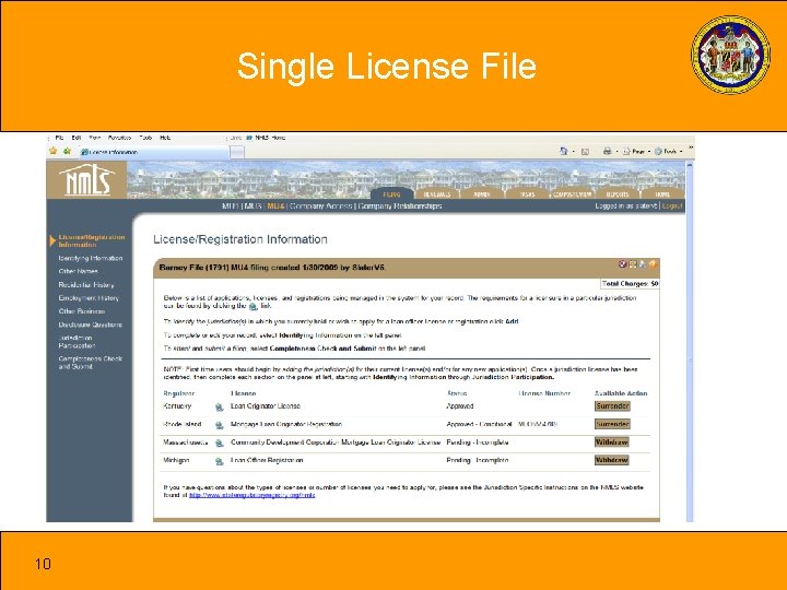 Single License File 10 