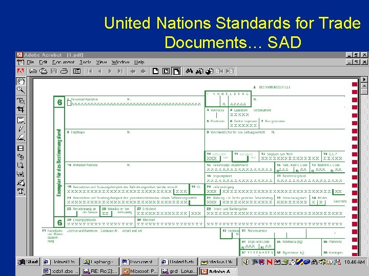 United Nations Standards for Trade Documents… SAD UN/CEFACT 