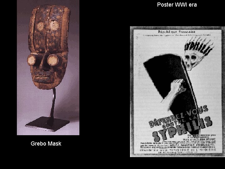 Poster WWI era Grebo Mask Poster WWI era Grebo Mask