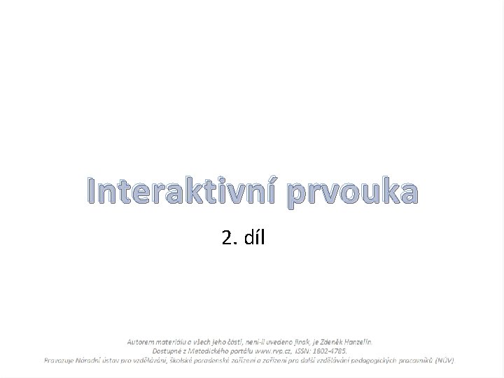 Interaktivní prvouka 2. díl 