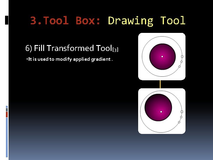 3. Tool Box: Drawing Tool 6) Fill Transformed Tool[3] • It is used to