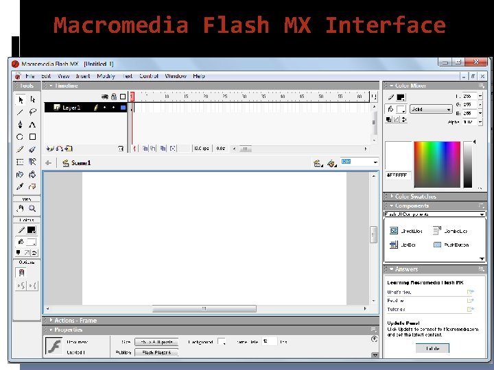 Macromedia Flash MX Interface 