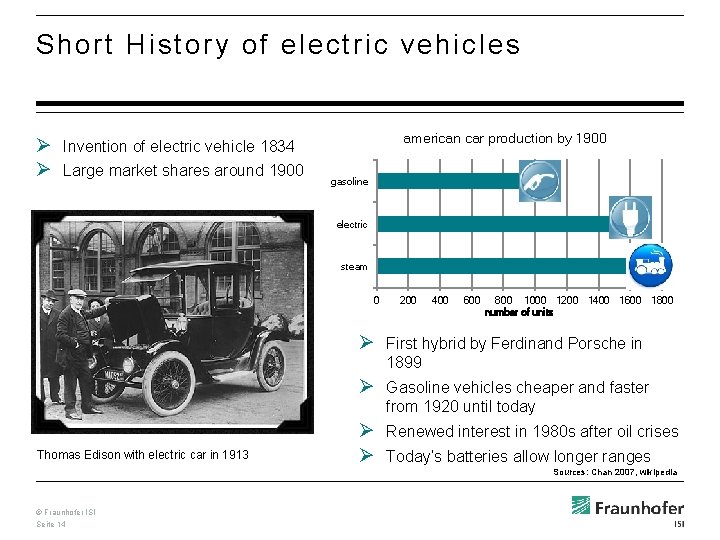 Short History of electric vehicles Ø Invention of electric vehicle 1834 Ø Large market