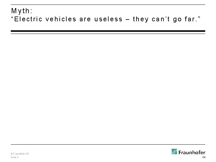 Myth: “Electric vehicles are useless – they can’t go far. ” © Fraunhofer ISI
