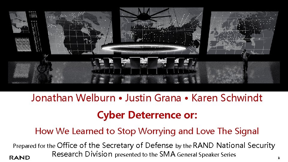 Jonathan Welburn • Justin Grana • Karen Schwindt Cyber Deterrence or: How We Learned