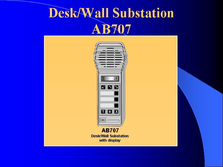 Desk/Wall Substation AB 707 Desk/Wall Substation with display 