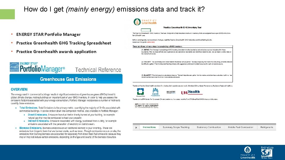 How do I get (mainly energy) emissions data and track it? • ENERGY STAR