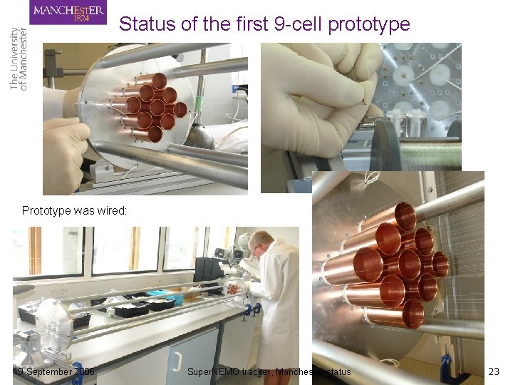 Status of the first 9 -cell prototype Prototype was wired: 19 September 2006 Super. Status of the first 9 -cell prototype Prototype was wired: 19 September 2006 Super.