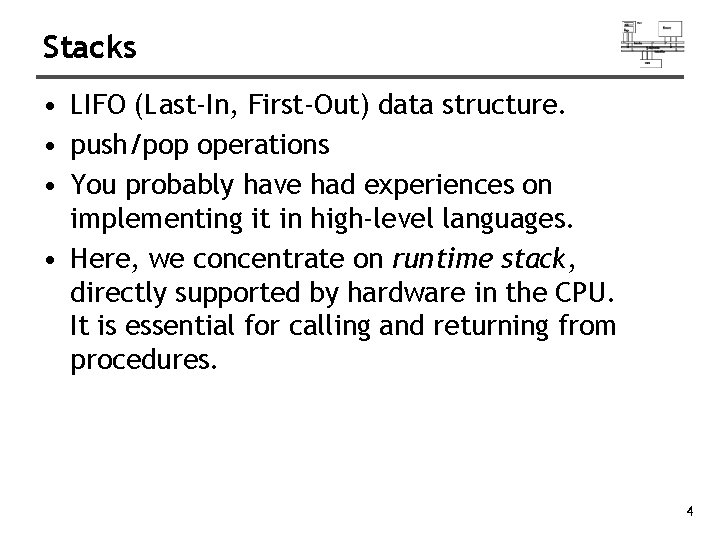 data structures - lifo stack | pdf | computer... Procedure Computer Organization and Assembly Languages YungYu Chuang