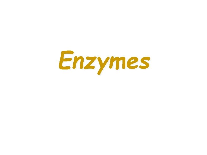 Enzymes 1 