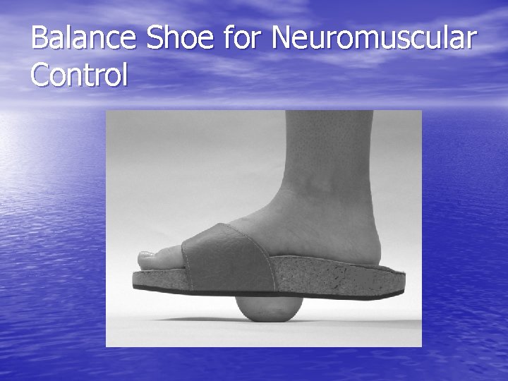 Balance Shoe for Neuromuscular Control 